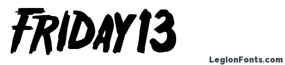 Friday13 font, free Friday13 font, preview Friday13 font