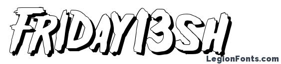шрифт Friday13sh, бесплатный шрифт Friday13sh, предварительный просмотр шрифта Friday13sh