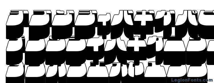 glyphs Frigate katakana 3d font, сharacters Frigate katakana 3d font, symbols Frigate katakana 3d font, character map Frigate katakana 3d font, preview Frigate katakana 3d font, abc Frigate katakana 3d font, Frigate katakana 3d font