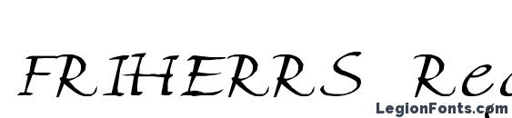 шрифт FRIHERRS Regular, бесплатный шрифт FRIHERRS Regular, предварительный просмотр шрифта FRIHERRS Regular
