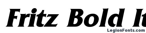 Шрифт Fritz Bold Italic