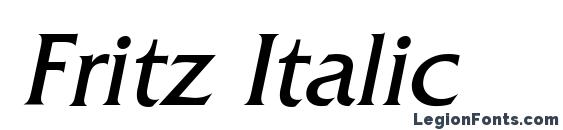 Fritz Italic font, free Fritz Italic font, preview Fritz Italic font