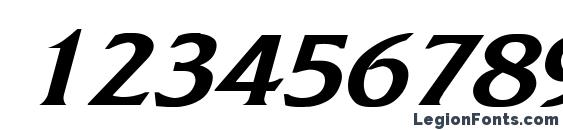 FritzQuadrata Bold Italic Font, Number Fonts