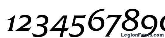 Friz Quadrata OS TT Italic Font, Number Fonts