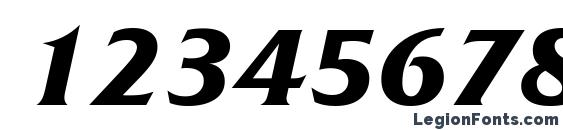 FrizQuadrataATT BoldItalic Font, Number Fonts