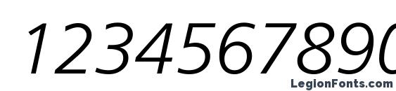 Frugal Sans Light Italic Font, Number Fonts