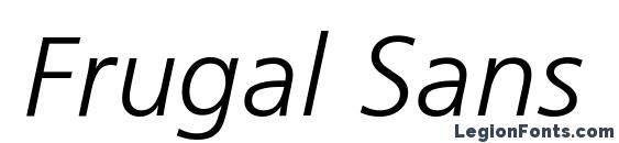 Frugal Sans Light Italic Font