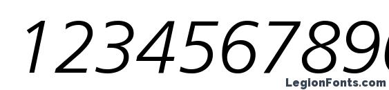 Frutiger CE 46 Light Italic Font, Number Fonts