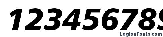 Frutiger LT 76 Black Italic Font, Number Fonts