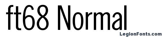 шрифт ft68 Normal, бесплатный шрифт ft68 Normal, предварительный просмотр шрифта ft68 Normal