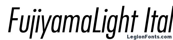 FujiyamaLight Italic Font