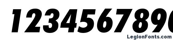 FunctionCondTwoExtrabold RegularItalic Font, Number Fonts