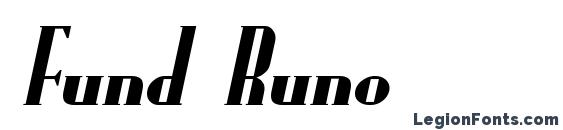 Fund Runo font, free Fund Runo font, preview Fund Runo font