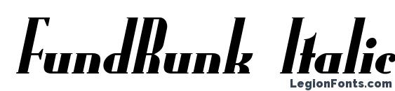 FundRunk Italic font, free FundRunk Italic font, preview FundRunk Italic font
