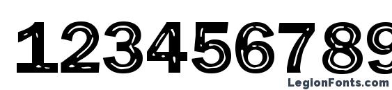 Funky33 Bold Font, Number Fonts