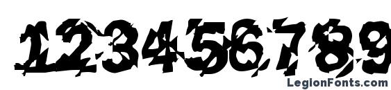 Funky45 Bold Font, Number Fonts