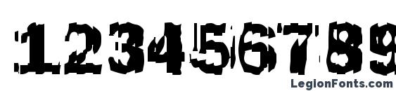Funky46 Bold Font, Number Fonts