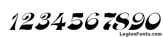 FunkyFaceUpright Italic Font, Number Fonts