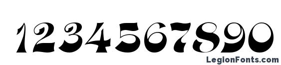 FunkyFaceUpright Regular Font, Number Fonts