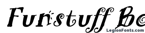 Funstuff Bold Italic Font, Lettering Fonts