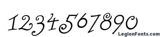 Funstuff Italic Font, Number Fonts