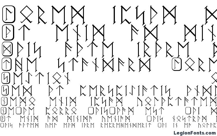 specimens Futhark font, sample Futhark font, an example of writing Futhark font, review Futhark font, preview Futhark font, Futhark font