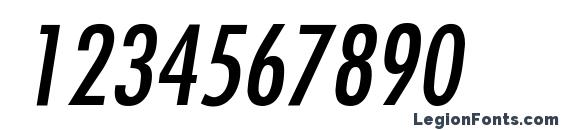 Futura MdCn BT Italic Font, Number Fonts