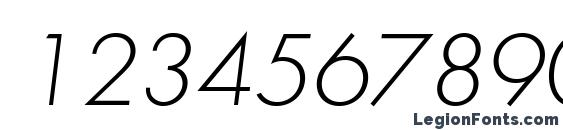 Futuralightc italic Font, Number Fonts