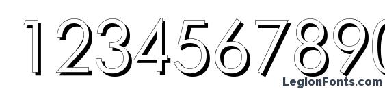 Futurisshadowc normal Font, Number Fonts