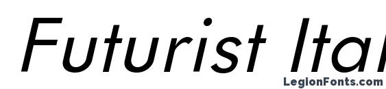 шрифт Futurist Italic, бесплатный шрифт Futurist Italic, предварительный просмотр шрифта Futurist Italic