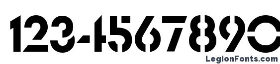 Futurist Stencil Regular Font, Number Fonts