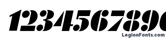 FuturistBlack Italic Font, Number Fonts