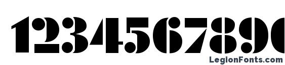 FuturistBlack Regular Font, Number Fonts