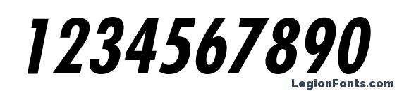 FuturistCondensed Bold Italic Font, Number Fonts