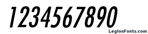 FuturistCondensed Italic Font, Number Fonts