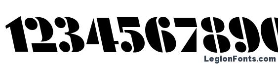 FuturistLeftyBlack Regular Font, Number Fonts