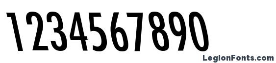 FuturistLeftyCondensed Regular Font, Number Fonts