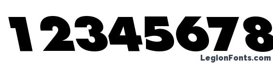 FuturistLeftyXHeavy Regular Font, Number Fonts