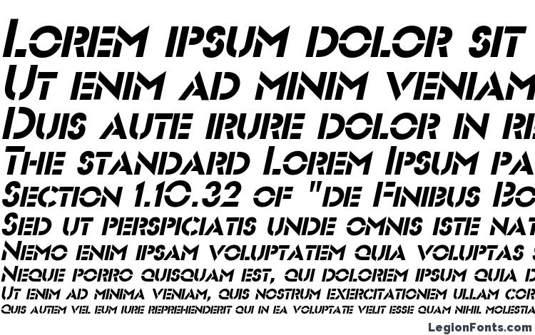 specimens FuturistStencil Italic font, sample FuturistStencil Italic font, an example of writing FuturistStencil Italic font, review FuturistStencil Italic font, preview FuturistStencil Italic font, FuturistStencil Italic font