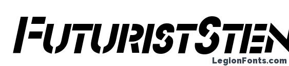 FuturistStencil Italic font, free FuturistStencil Italic font, preview FuturistStencil Italic font