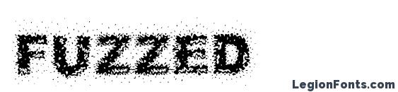 шрифт Fuzzed, бесплатный шрифт Fuzzed, предварительный просмотр шрифта Fuzzed