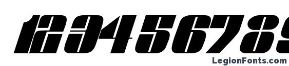 G761 Deco Italic Font, Number Fonts