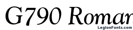 G790 Roman Italic Font