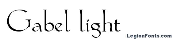 Gabel light font, free Gabel light font, preview Gabel light font