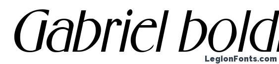 Gabriel bolditalic font, free Gabriel bolditalic font, preview Gabriel bolditalic font