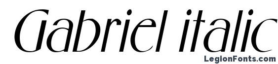 Gabriel italic font, free Gabriel italic font, preview Gabriel italic font