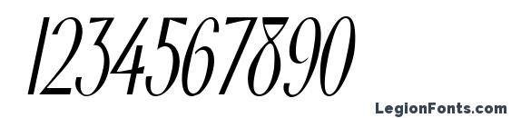Gabrielcondensed italic Font, Number Fonts