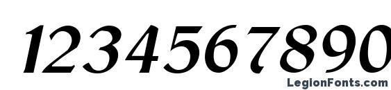 Gaelic Italic Font, Number Fonts