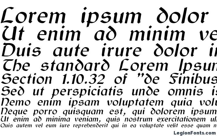 specimens Gaelic Italic font, sample Gaelic Italic font, an example of writing Gaelic Italic font, review Gaelic Italic font, preview Gaelic Italic font, Gaelic Italic font