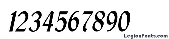 GaelicCondensed Italic Font, Number Fonts